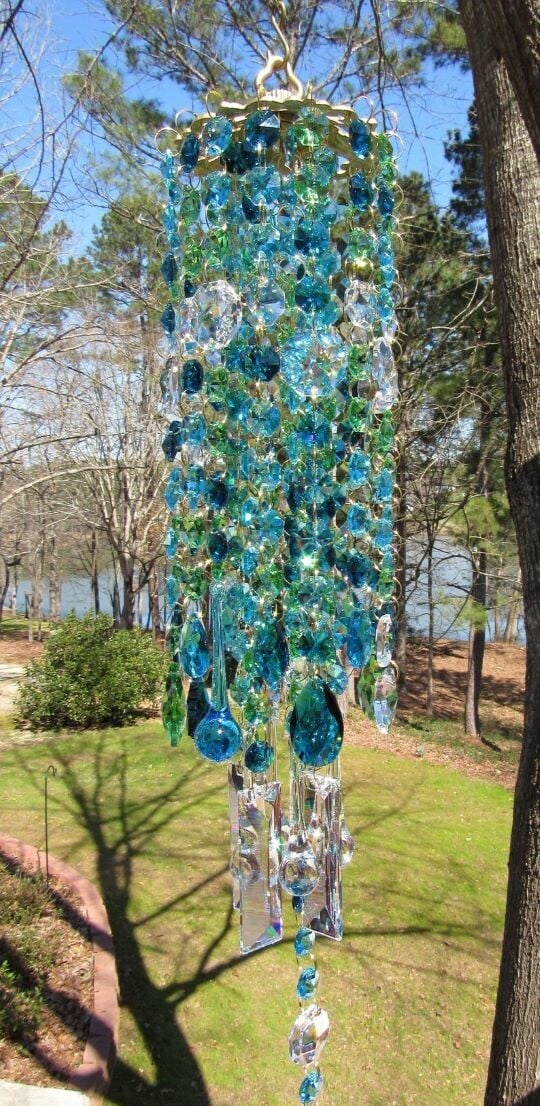 Carillon en Cristal pour Jardin - Design Élégant et Mélodies Apaisantes