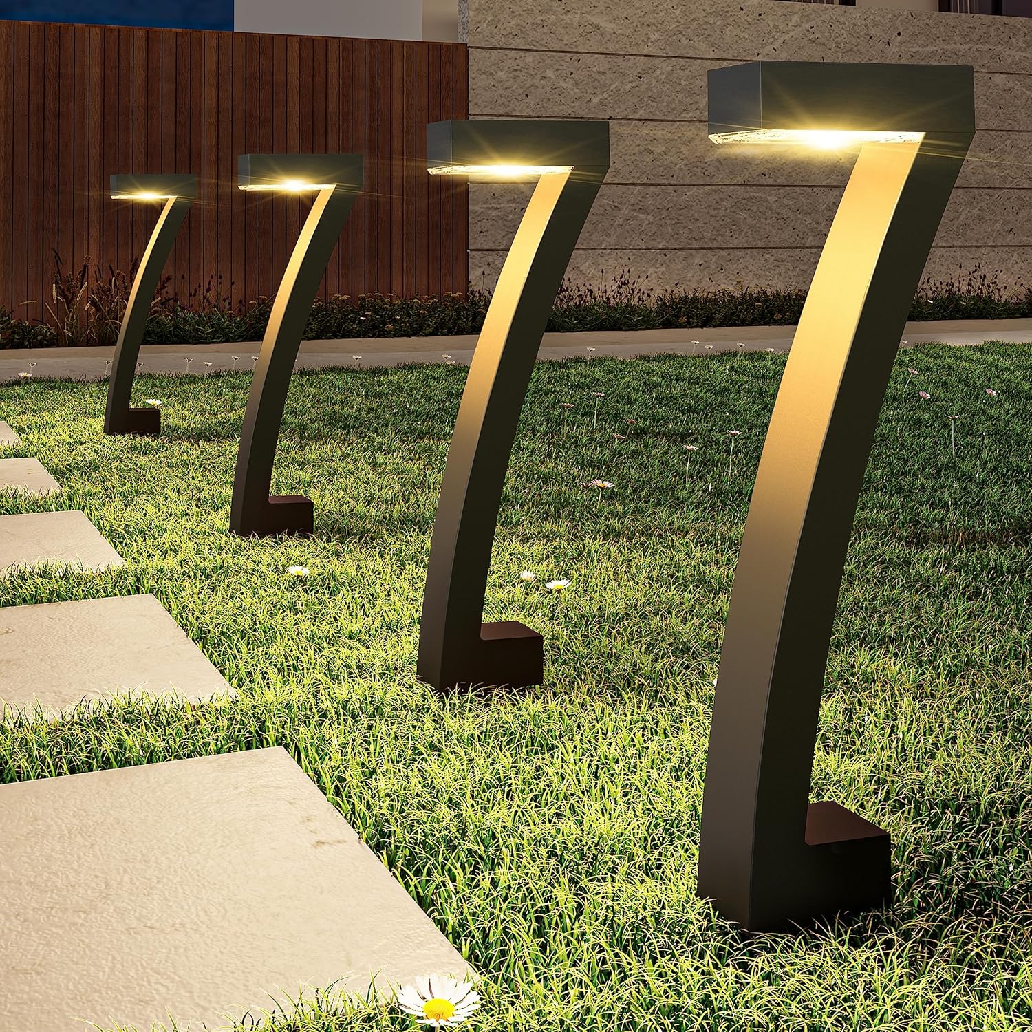 Lampes Solaires à LED pour Jardin - Éclairage Automatique et Résistant aux Intempéries