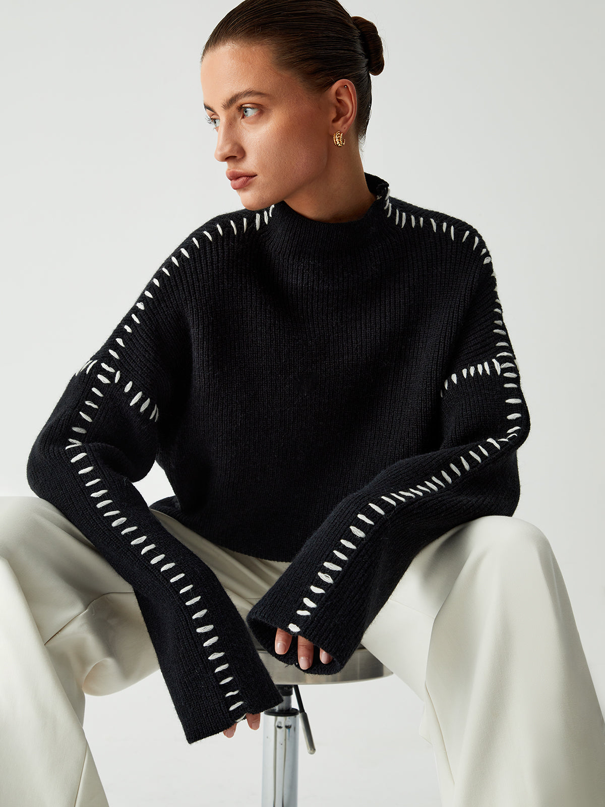 Pull Col Roulé Surdimensionné - Élégance Confortable pour Toutes les Occasions