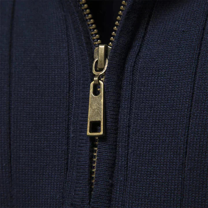 Pull Zippé Sophistiqué pour Hommes - Confort et Élégance pour l'Automne