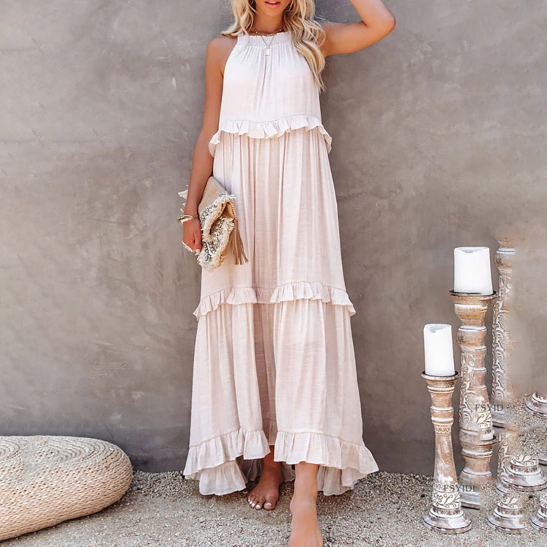 Robe Maxi Élégante à Couches - Style Flatteur pour Toutes les Occasions