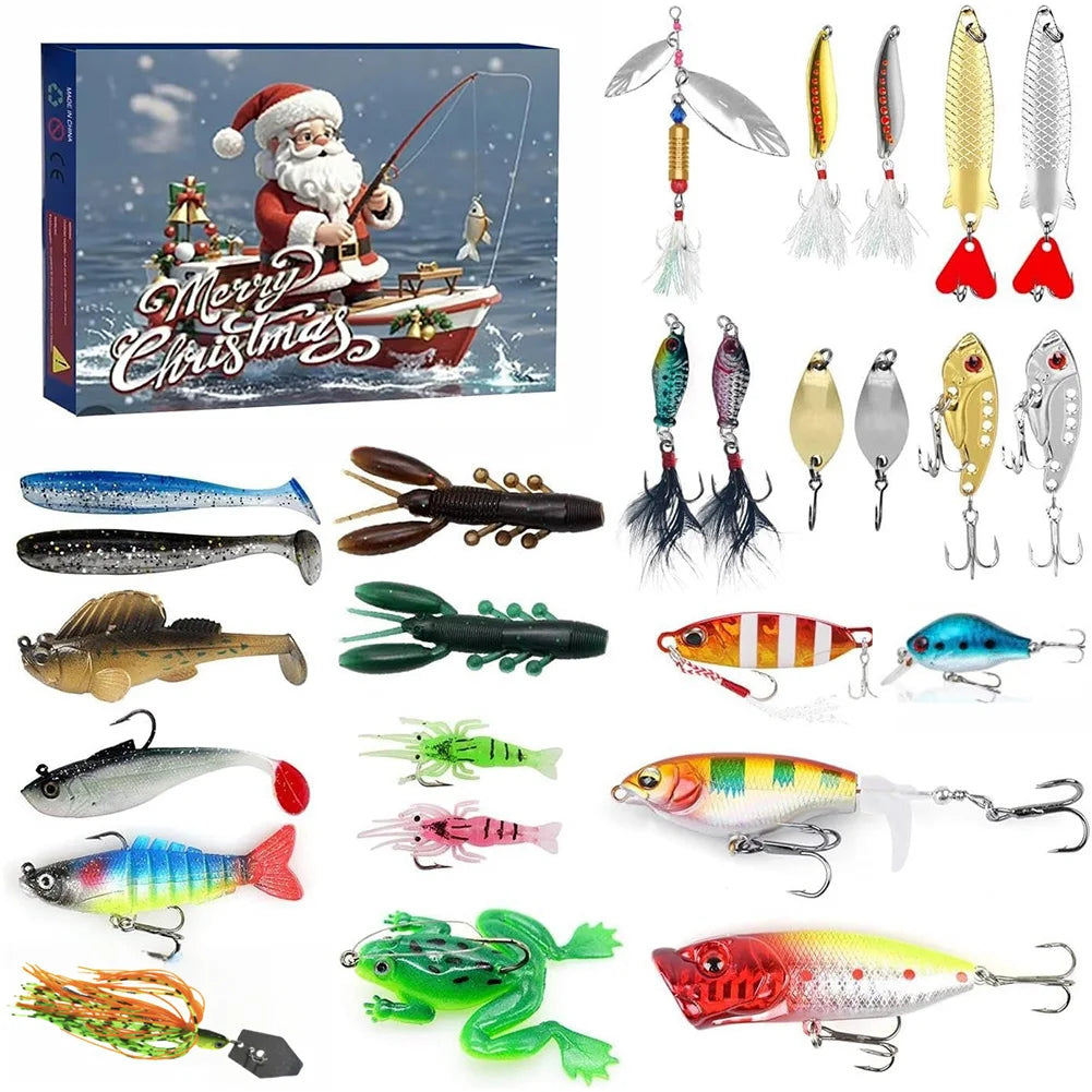 Calendrier de l'Avent de Pêche | 24 Leurres Uniques pour Pêcheurs