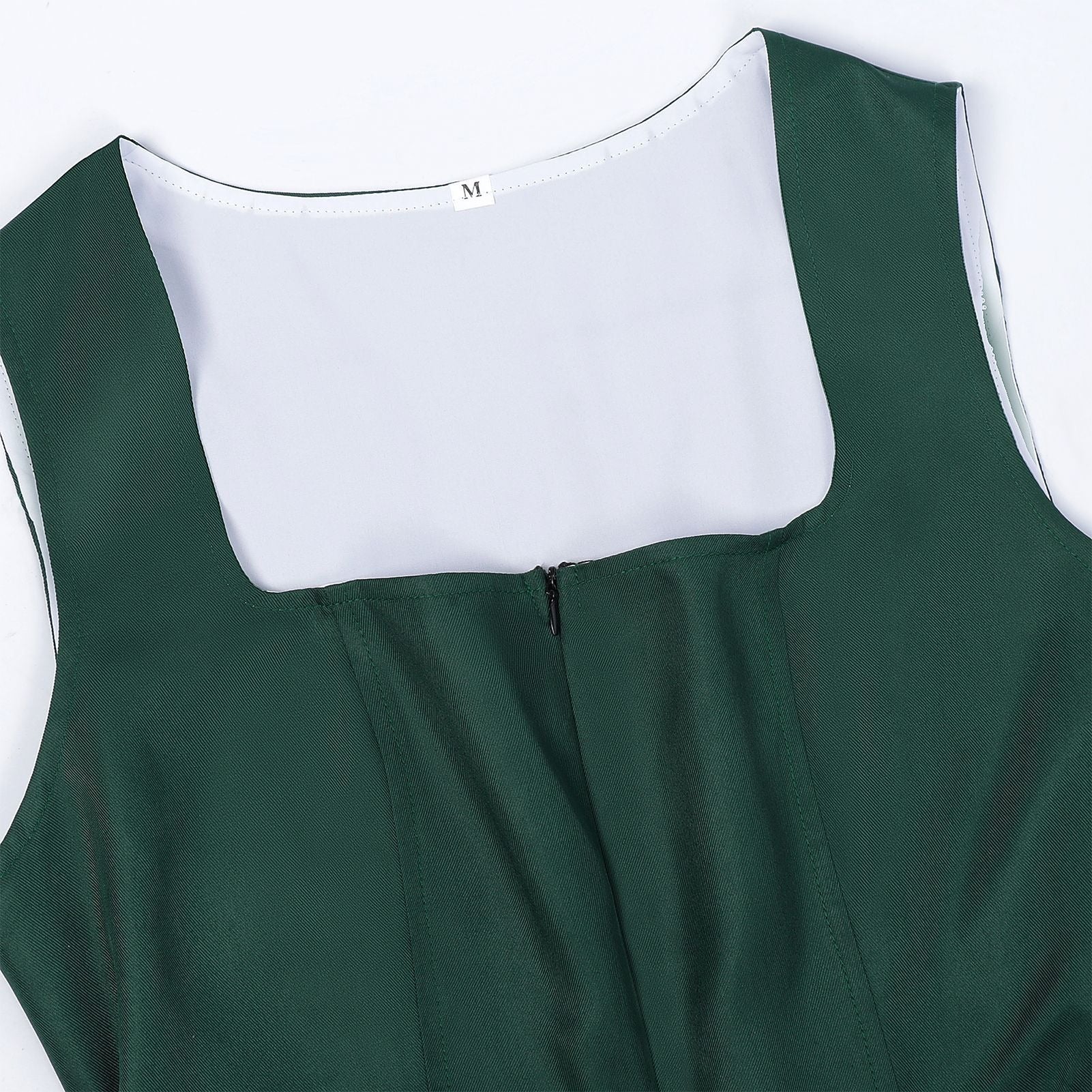 Robe Dirndl Bavaroise Émeraude - Avec Tablier et Blouse en Dentelle