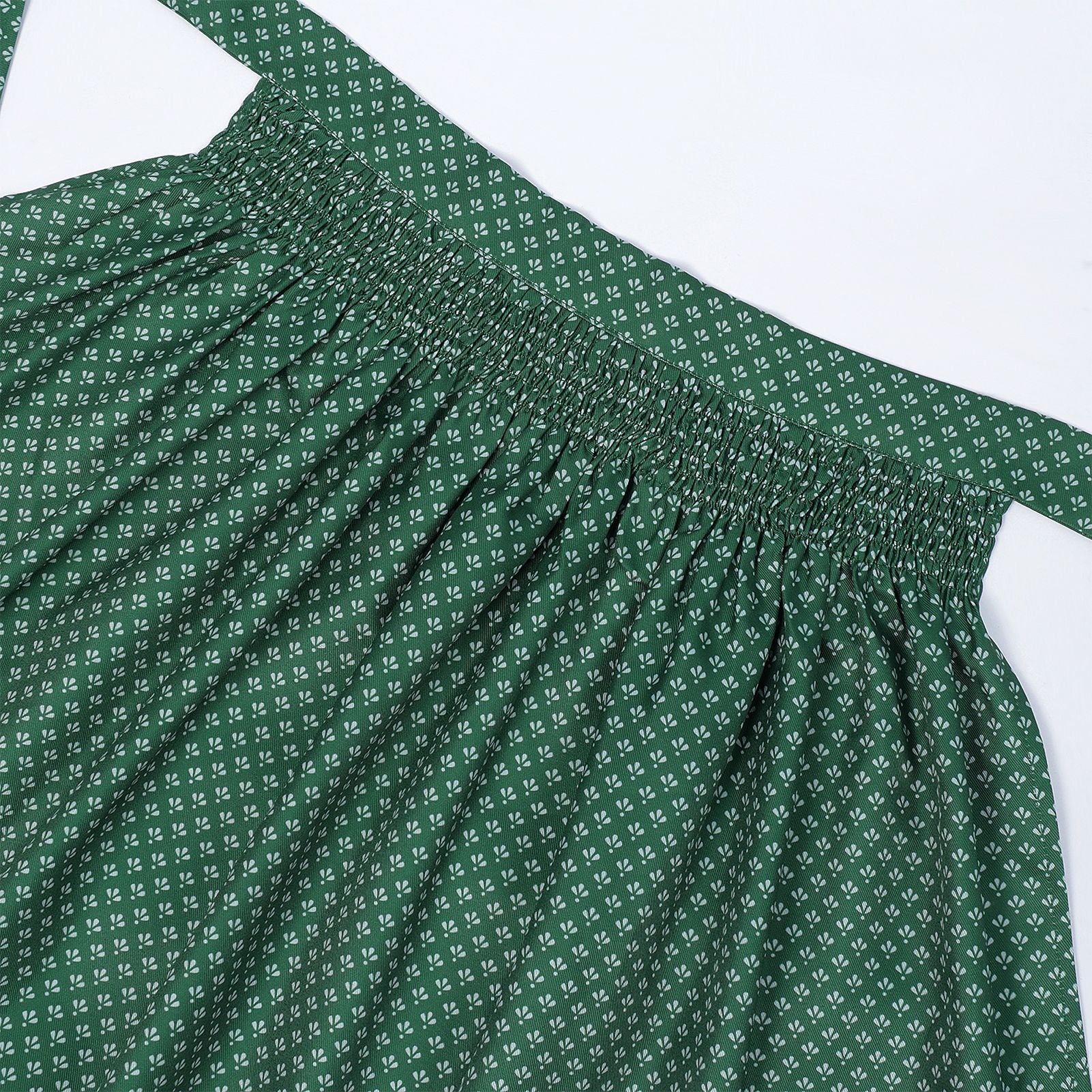Robe Dirndl Bavaroise Émeraude - Avec Tablier et Blouse en Dentelle