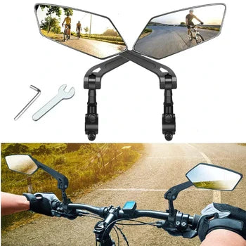 Miroir de Vélo Rétroviseur Rotatif - Visibilité Optimale et Sécurité Maximale
