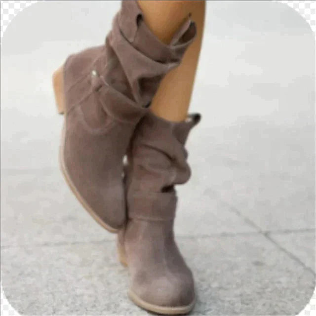 Bottines Noires pour Femmes - Élégantes en Similicuir à Talon Bas