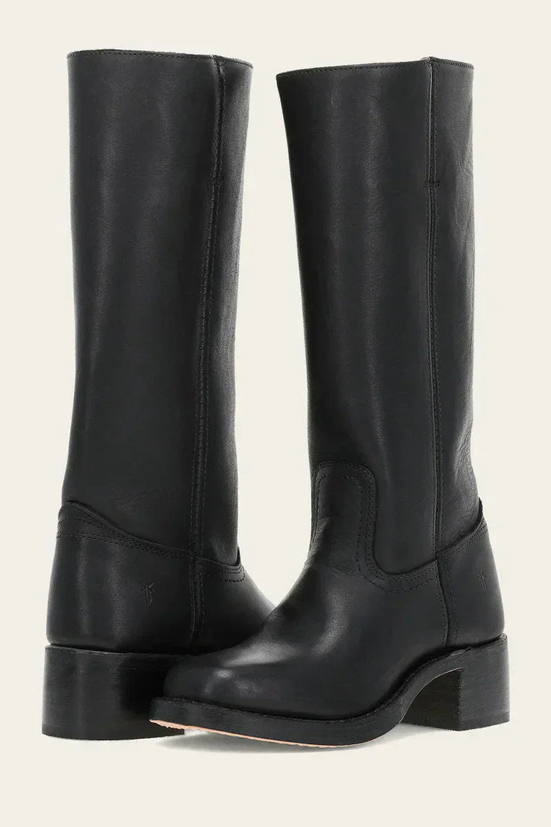 Bottes en Cuir pour Femmes - Élégance Ajustée et Semelle Confortable