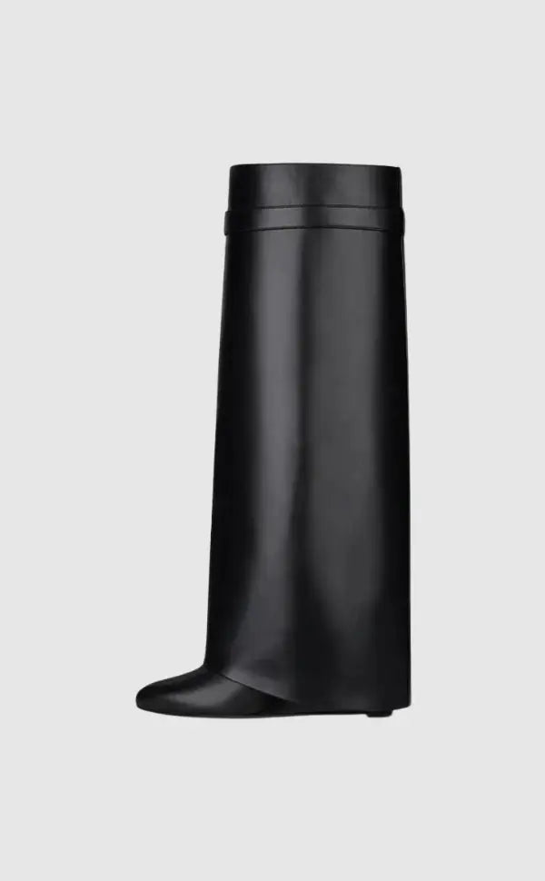 Bottes Femme Cuir Vegan Noir - Élégantes avec Talon Caché et Confort