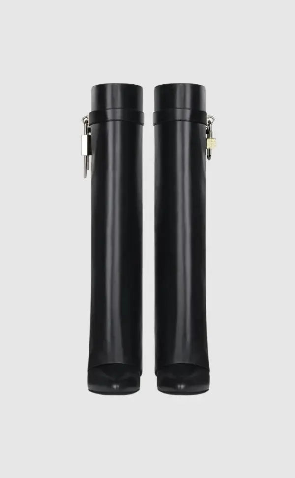 Bottes Femme Cuir Vegan Noir - Élégantes avec Talon Caché et Confort