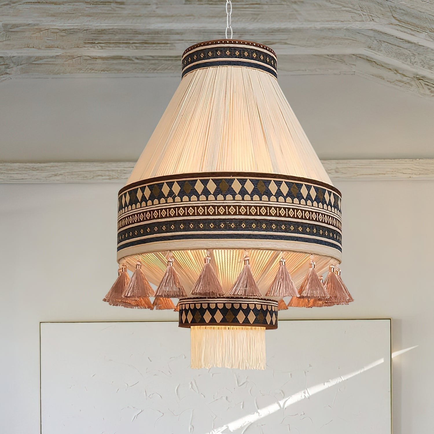 Lampe Pendante Bohémienne - Franges Élégantes et Ambiance Chaleureuse