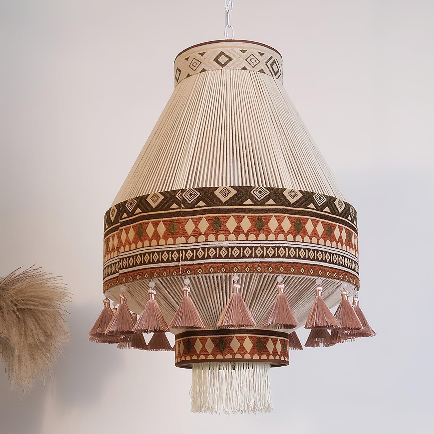 Lampe Pendante Bohémienne - Franges Élégantes et Ambiance Chaleureuse