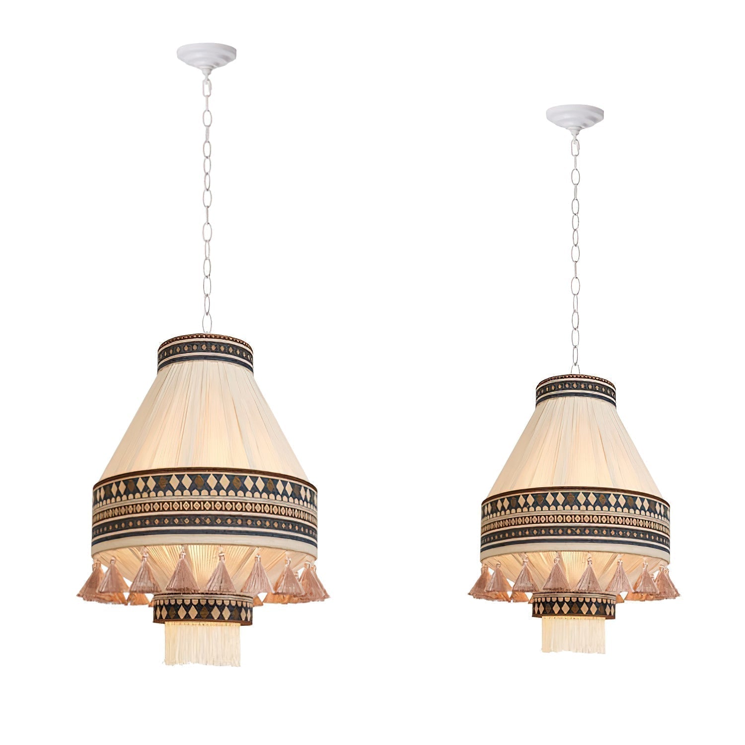 Lampe Pendante Bohémienne - Franges Élégantes et Ambiance Chaleureuse