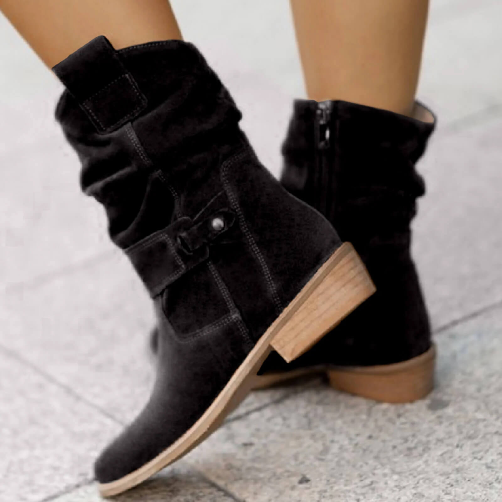 Bottines en Suède pour Femmes - Confort et Élégance Quotidienne