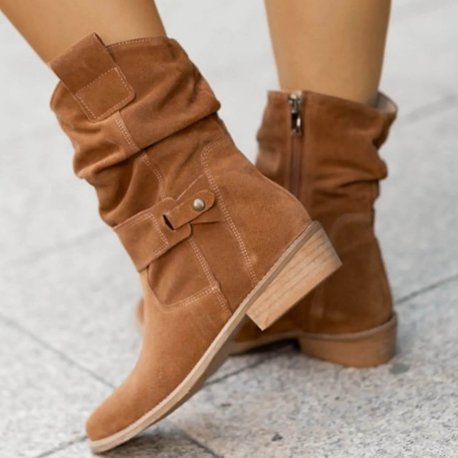 Bottines en Suède pour Femmes - Confort et Élégance Quotidienne