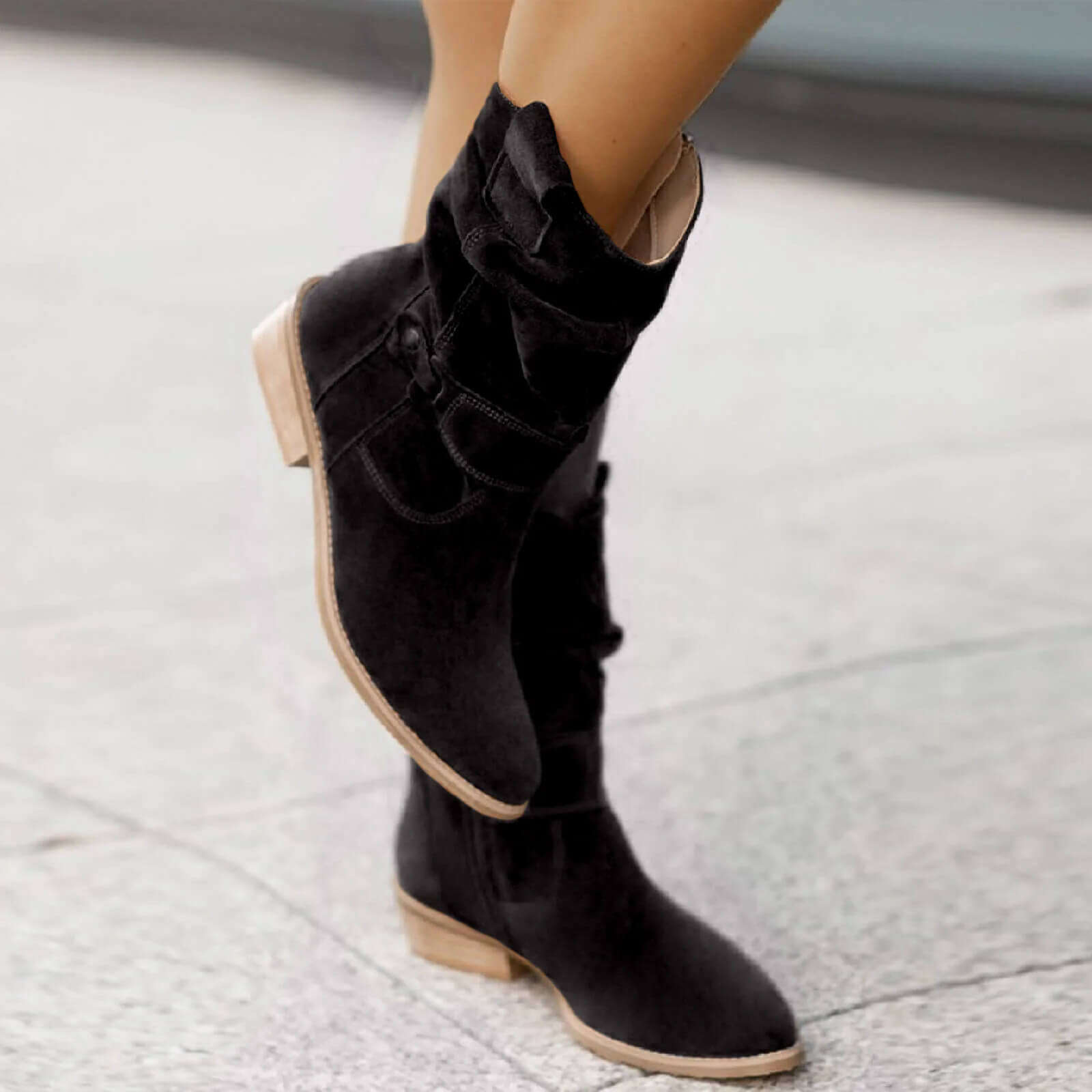 Bottines en Suède pour Femmes - Confort et Élégance Quotidienne