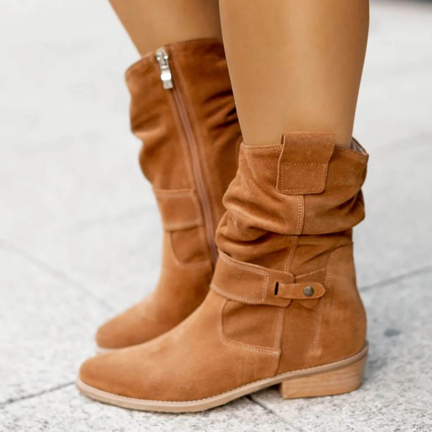Bottines en Suède pour Femmes - Confort et Élégance Quotidienne