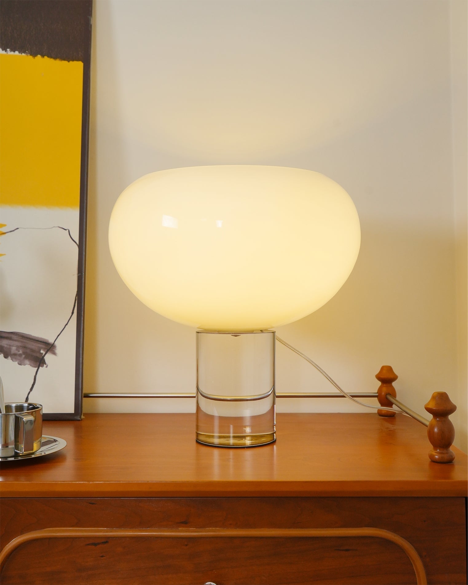 Lampe de Table en Verre Rond - Design Élégant et Fonctionnel