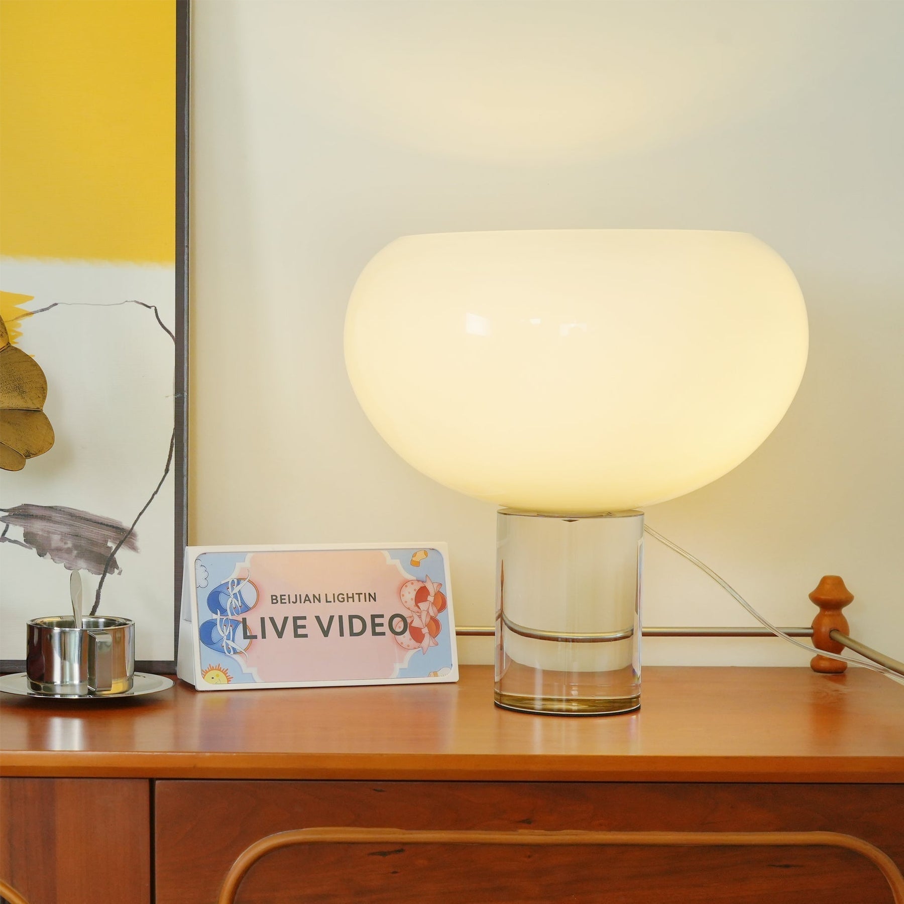 Lampe de Table en Verre Rond - Design Élégant et Fonctionnel