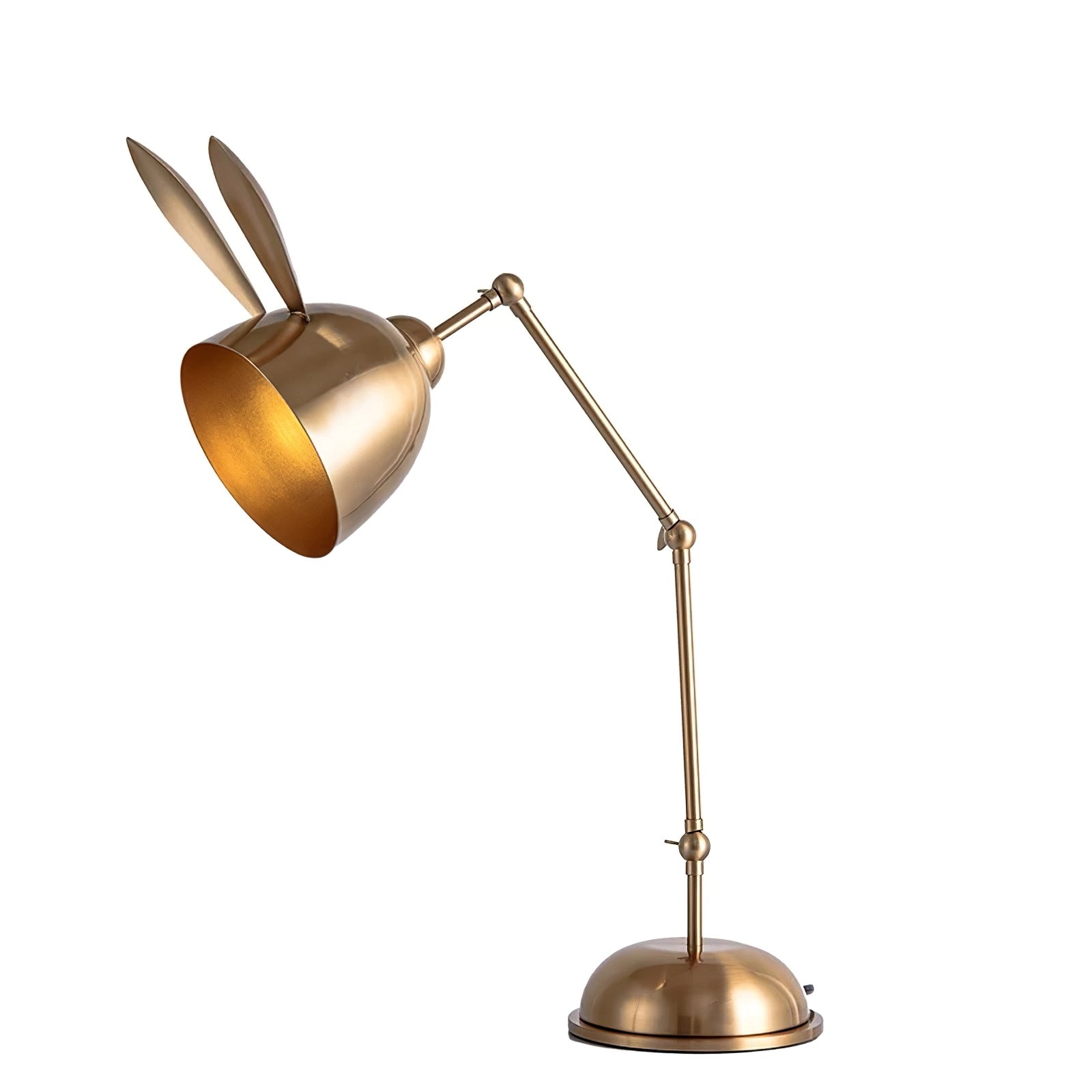 Lampe de Table à Oreilles de Lapin - Finition Dorée et Design Ludique