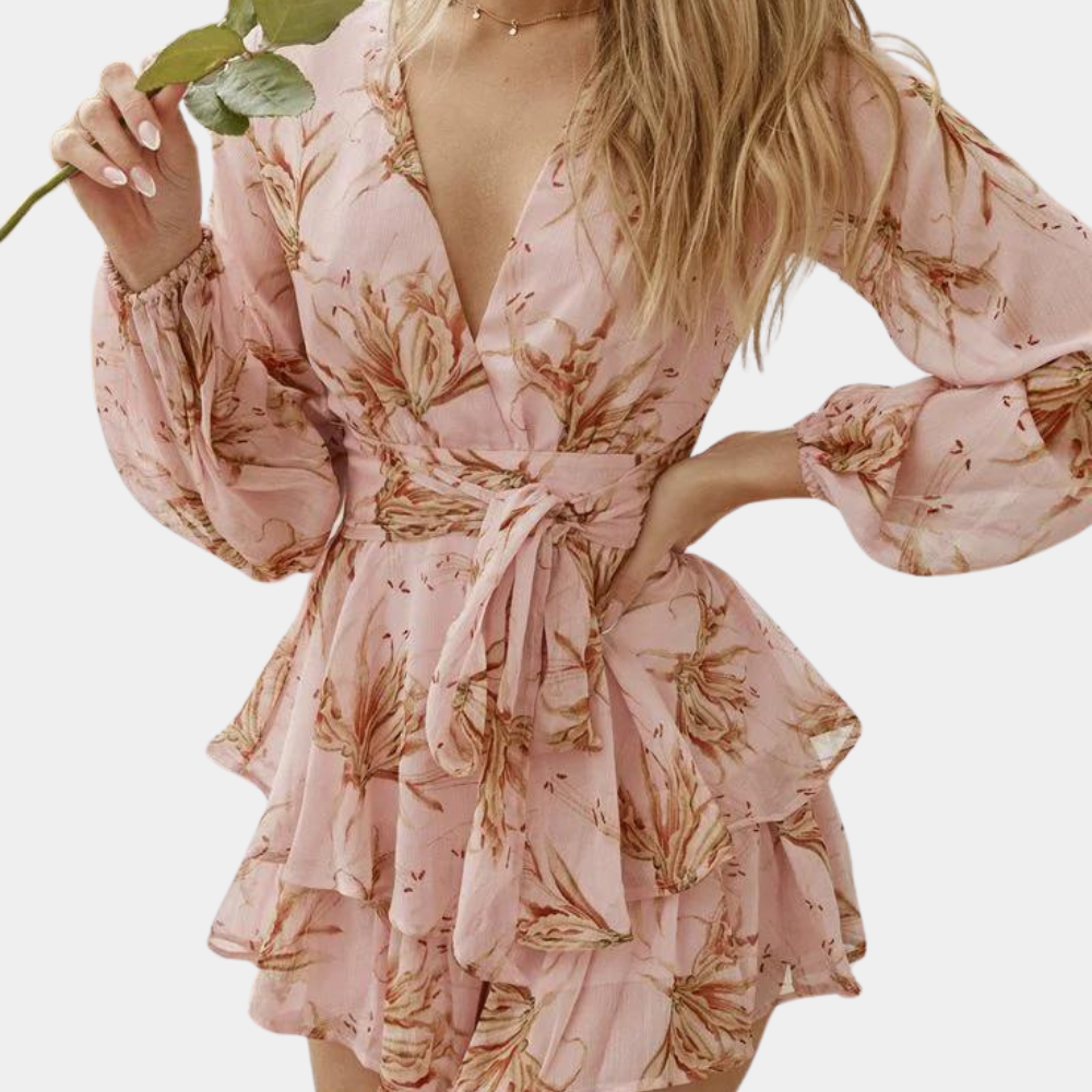 Robe Mini Fleurie Femme - Élégante et Confortable pour l'Été