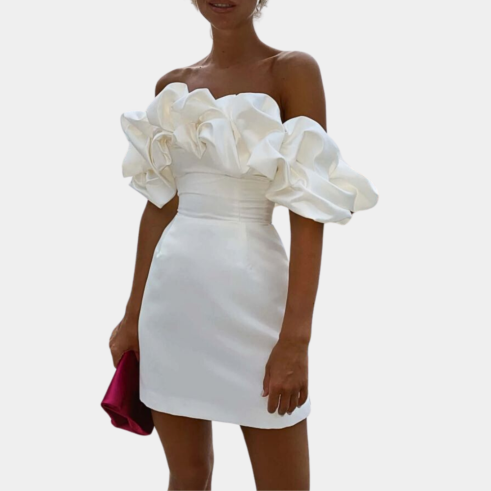Robe Mini Élégante pour Femmes - Style Polyvalent avec Volants Chic