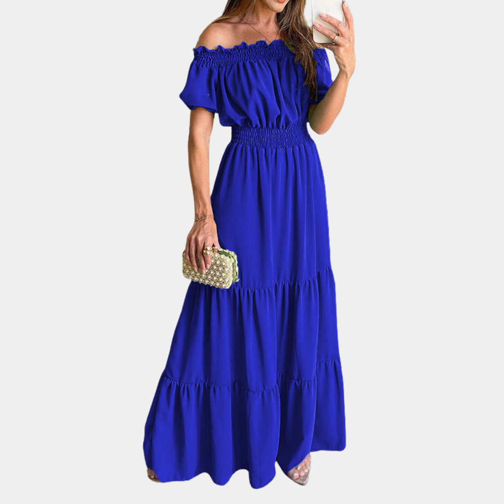 Robe Maxi Épaules Dénudées Femme - Élégante et Confortable pour l'Été