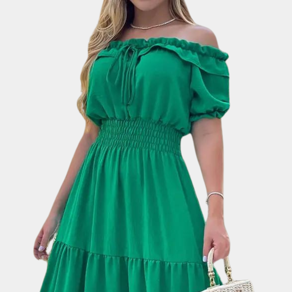 Robe Maxi Épaules Dénudées Femme - Élégante et Confortable pour l'Été