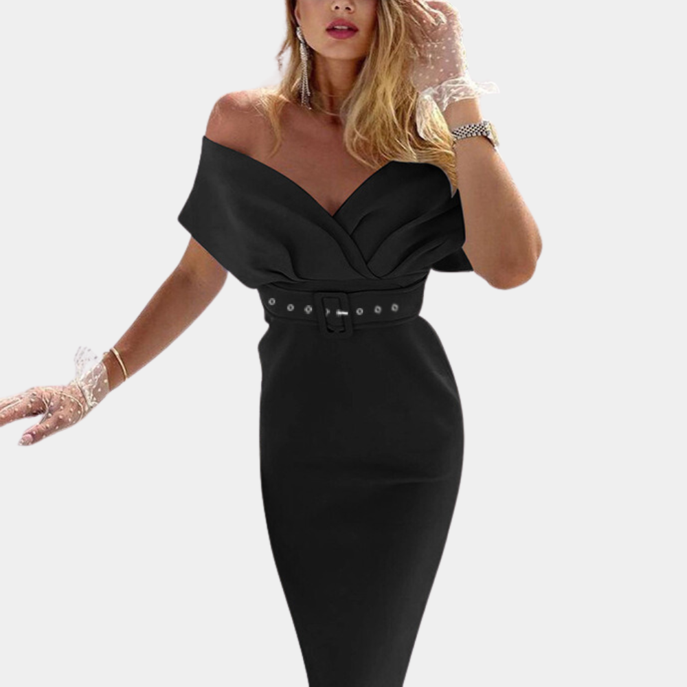 Robe de Soirée Épaule Dégagée Femme - Élégante et Confortable pour Événements Formels