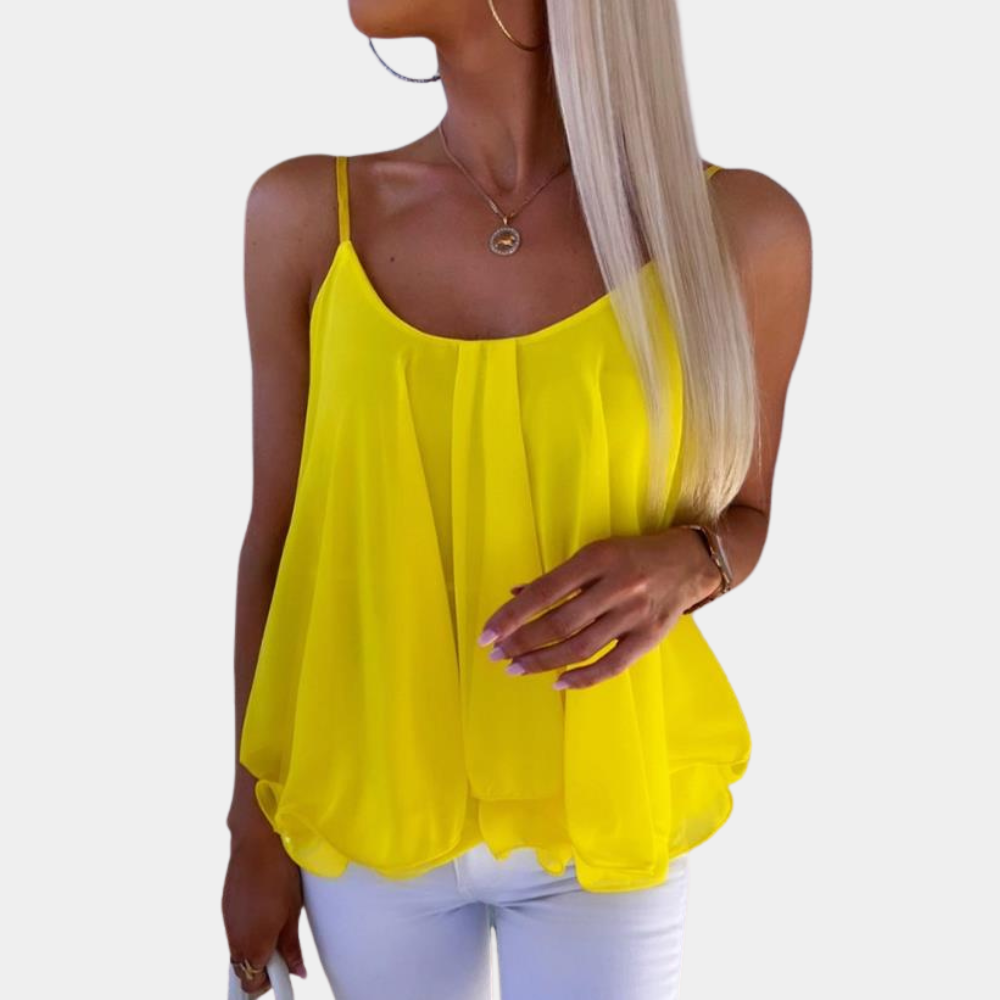 Débardeur Sans Manches en Chiffon - Confort Léger et Style Tendance
