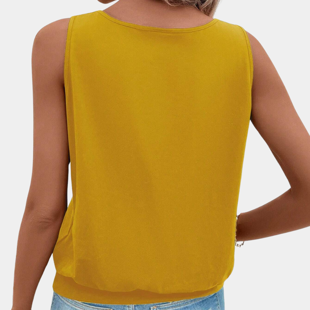 Débardeur Femme Polyvalent en Polyester - Élégant et Confortable pour l'Été