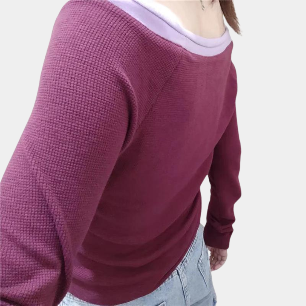Haut Off-Shoulder Chic Violet - Confort et Élégance pour l'Été