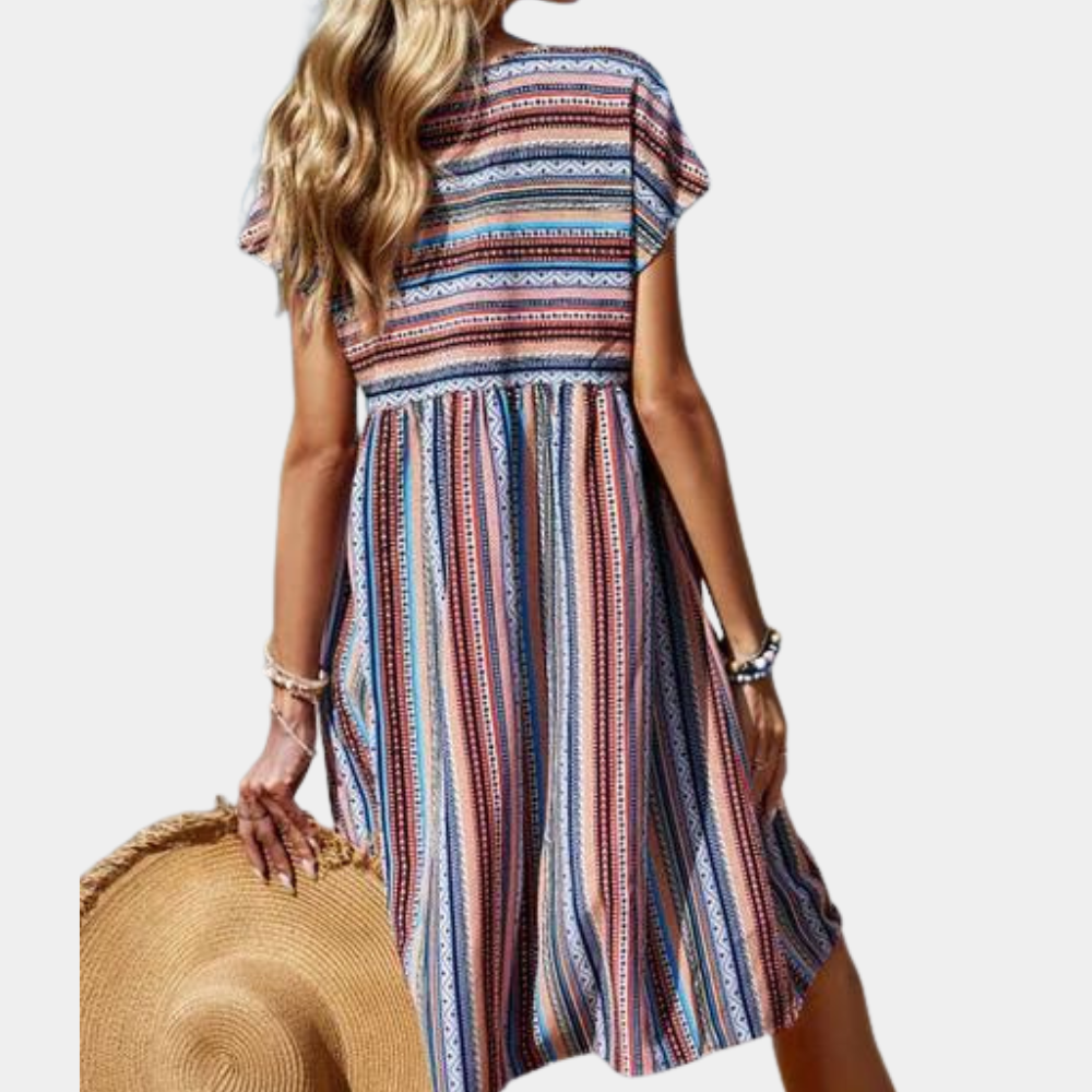 Robe d'été rayée pour Femmes - Confort et Élégance en Toute Occasion