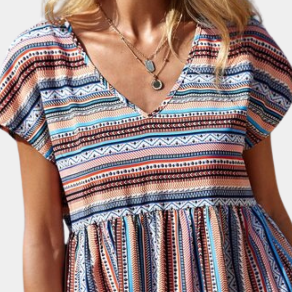 Robe d'été rayée pour Femmes - Confort et Élégance en Toute Occasion