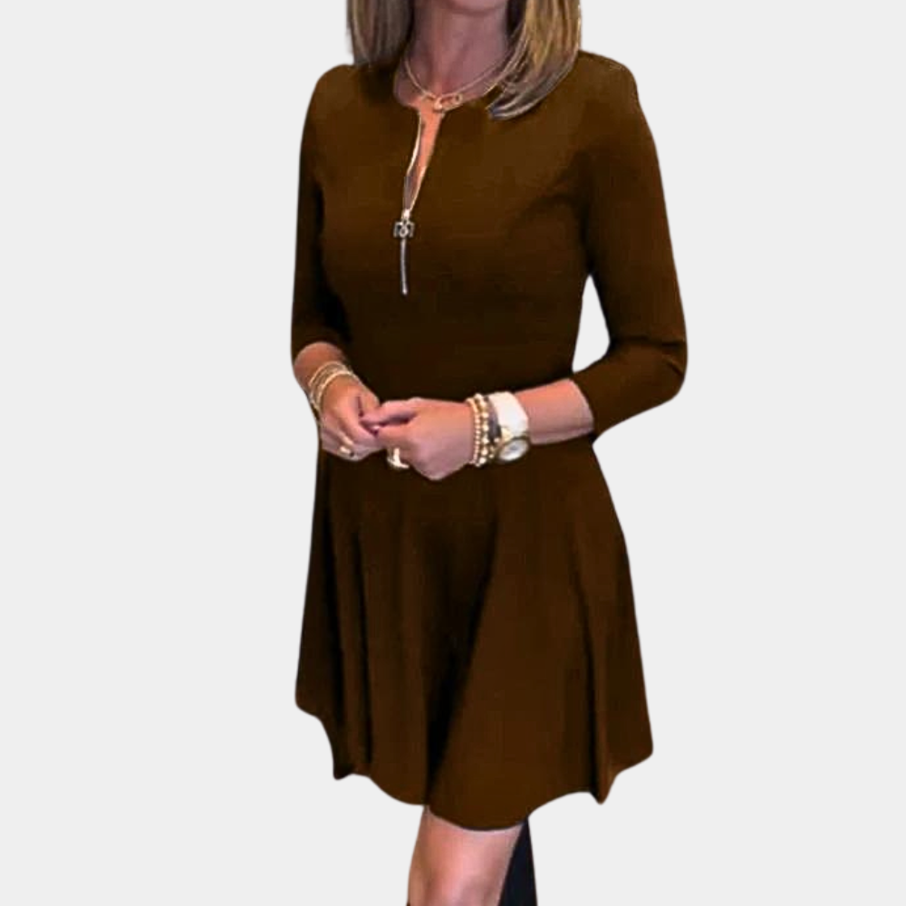 Robe A-Line Élégante pour Femmes - Tissu Luxueux et Silhouette Flatteuse