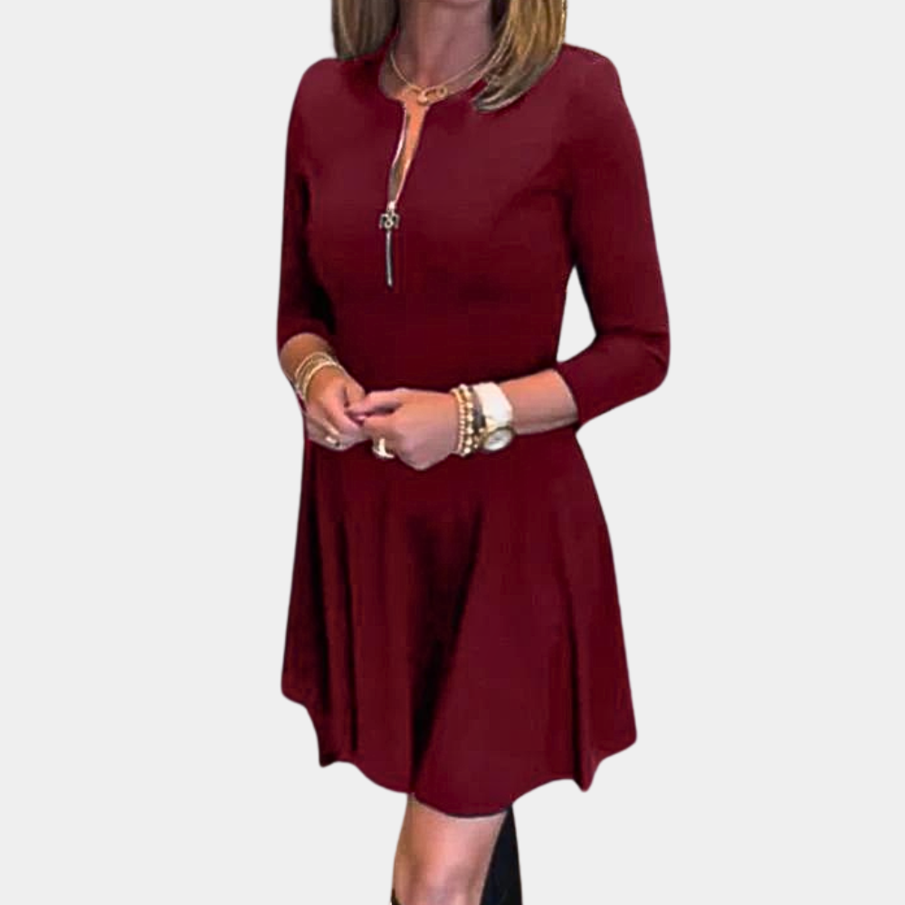 Robe A-Line Élégante pour Femmes - Tissu Luxueux et Silhouette Flatteuse