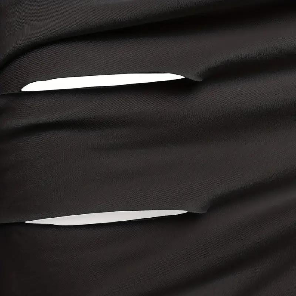 Robe Élégante Noire pour Femmes - Style Intemporel avec Encolure Ronde