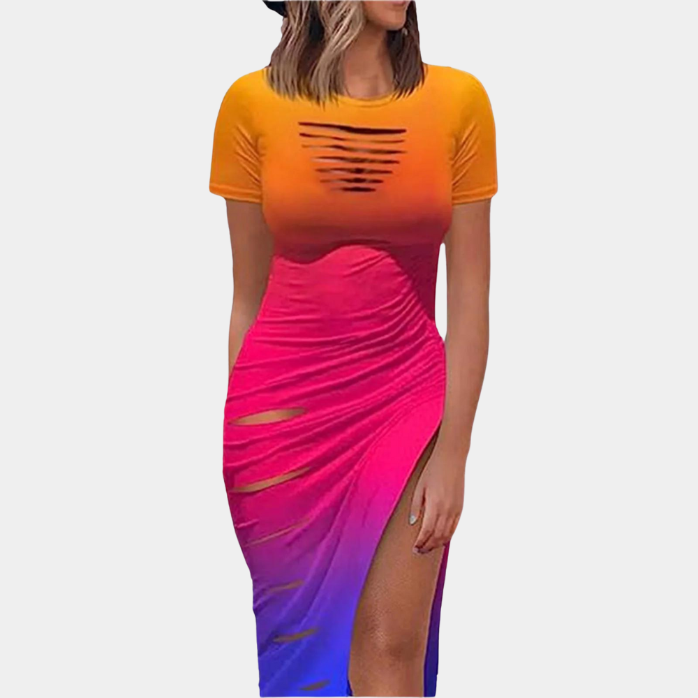 Robe Élégante Noire pour Femmes - Style Intemporel avec Encolure Ronde