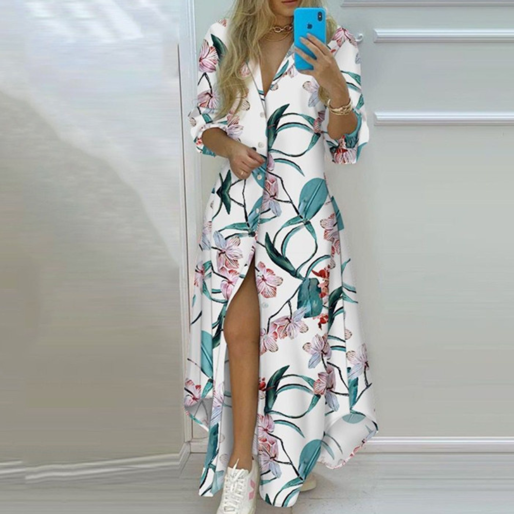 Robe Imprimée Artistique de Luxe - Style Unique et Tendance