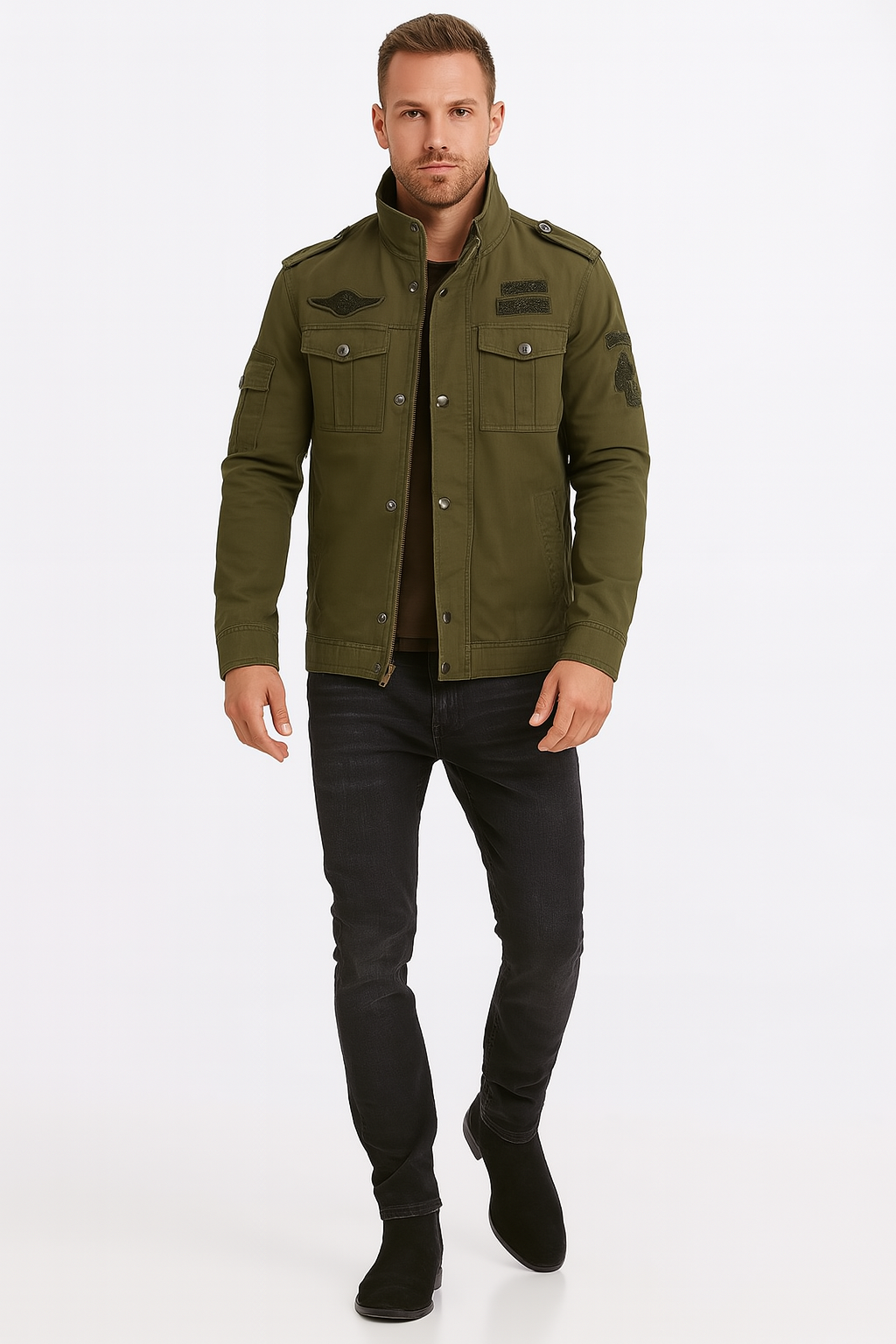 Veste Militaire Chic pour Homme - Élégance et Confort au Quotidien
