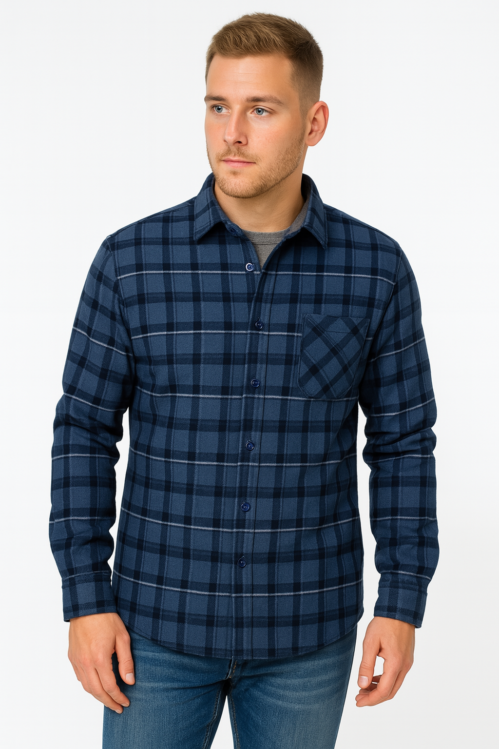 Chemise Flanelle Chaude pour Hommes - Style Décontracté et Confort Optimal