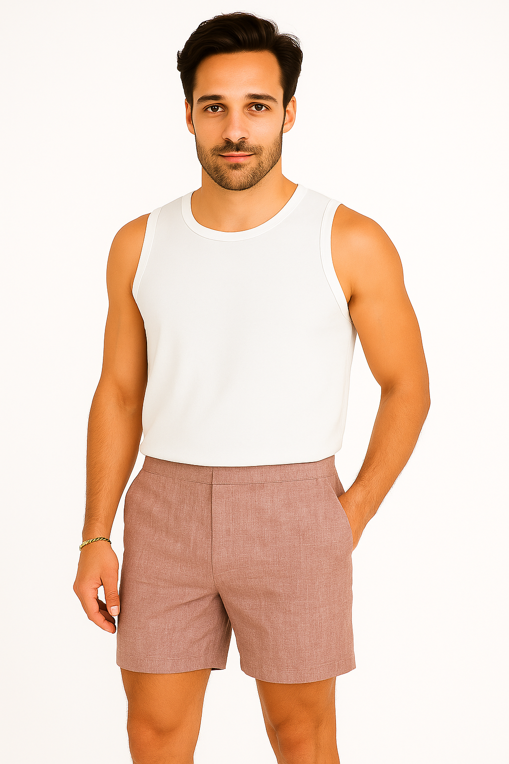 Shorts Bermuda Rétro à Taille Cordon - Style Vintage et Confort Respirant