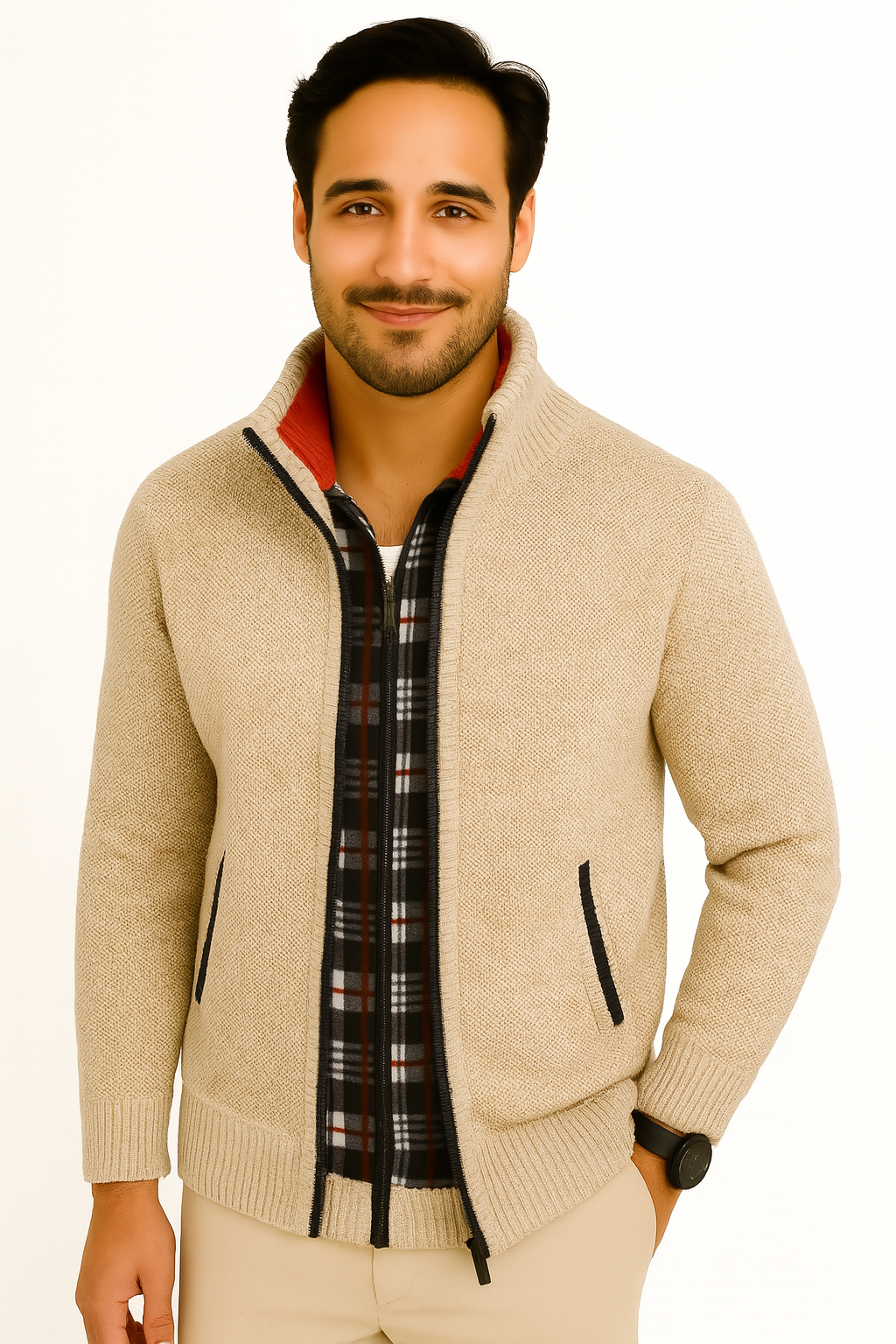 Pull Isolant Coupe-Vent pour Hommes - Confort et Protection en Plein Air