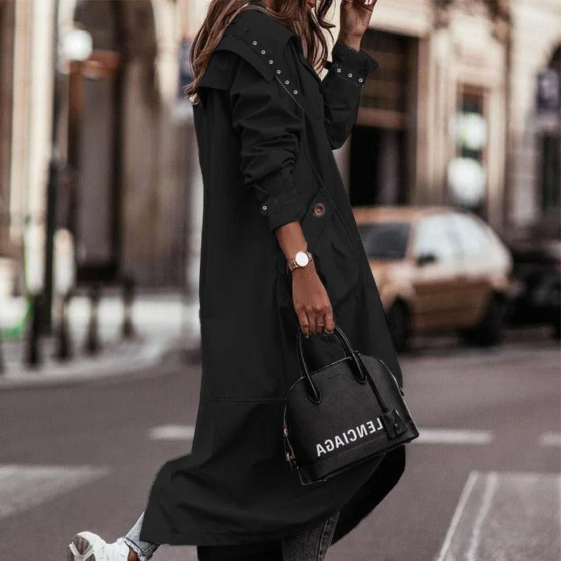 Manteau Imperméable Long pour Femmes - Chic et Léger pour le Printemps