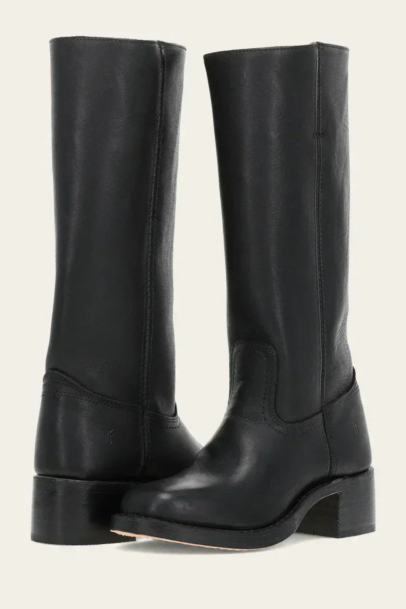 Bottes en Cuir Hautes pour Femmes - Design Durable et Confort Optimal