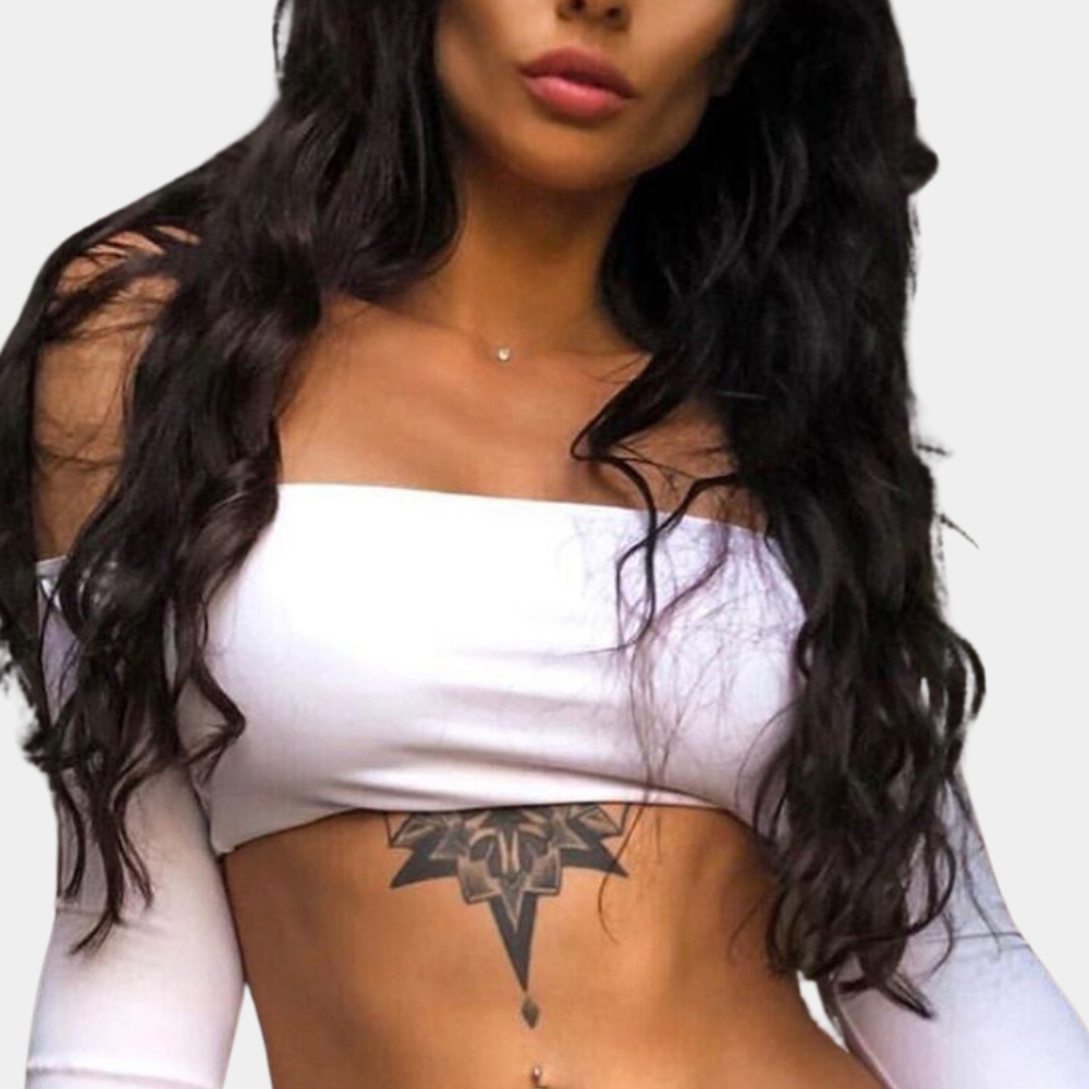 Haut Off-Shoulder Femme en Coton - Élégance et Confort pour Sorties