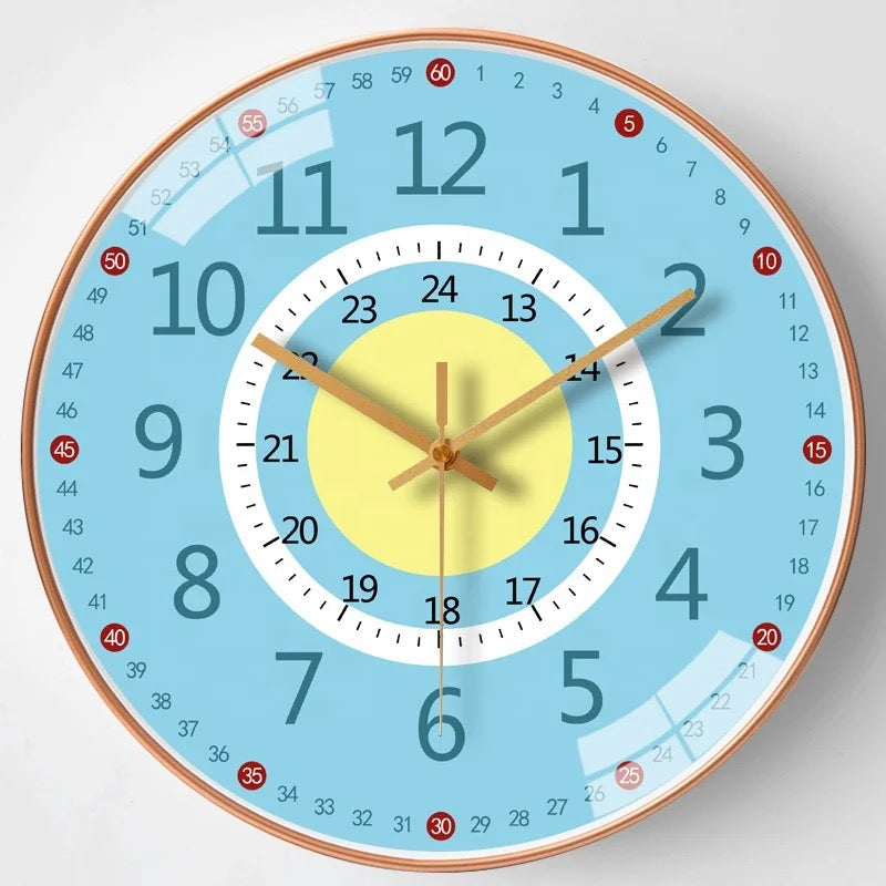 Horloge Murale pour Enfants - Apprentissage Ludique de l'Heure