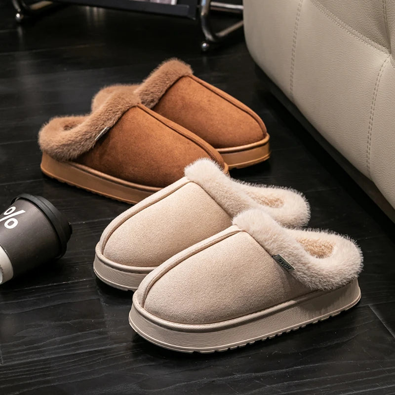 Chaussons d'Hiver Doux - Confort Luxueux en Peluche pour Intérieur