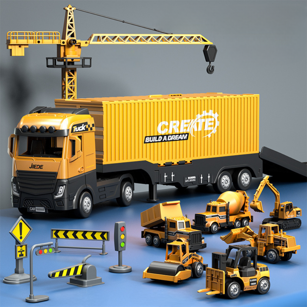Camion Grue de Construction Interactif - Jeu Créatif et Éducatif pour Enfants