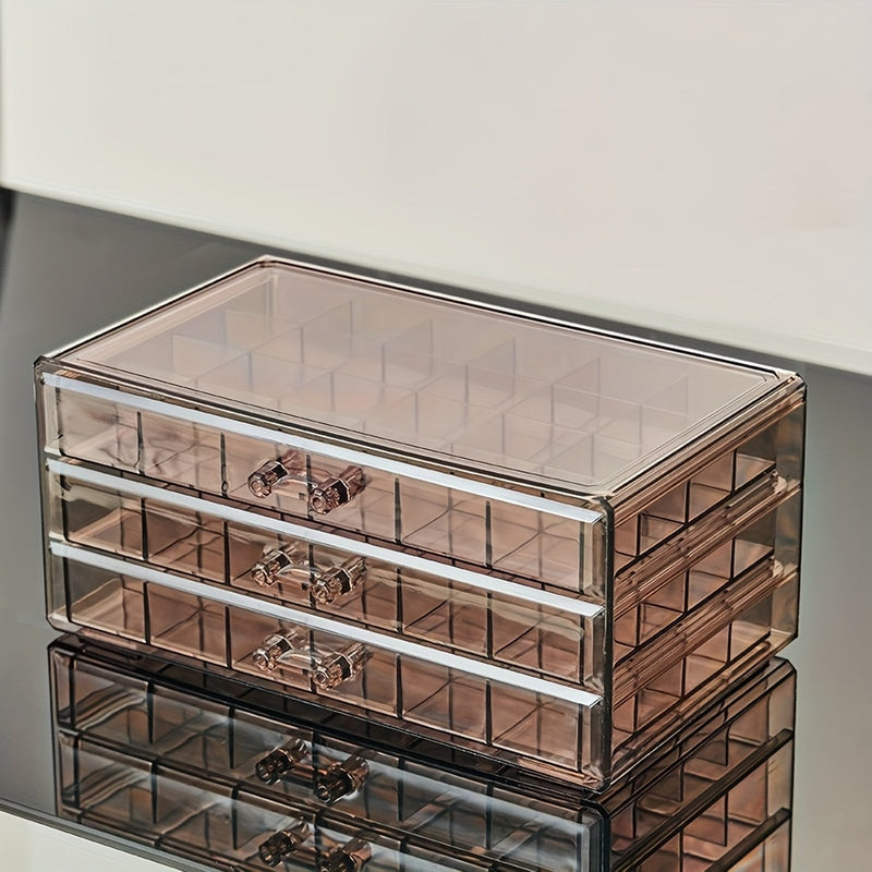 Organisateur de Bijoux à 3 Niveaux - 72 Compartiments pour Rangement Efficace