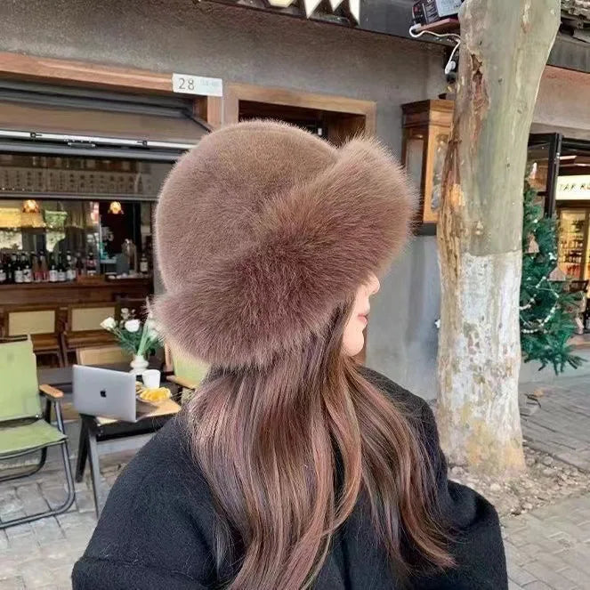 Chapeau en Fausse Fourrure Luxe - Élégance et Confort pour Hiver